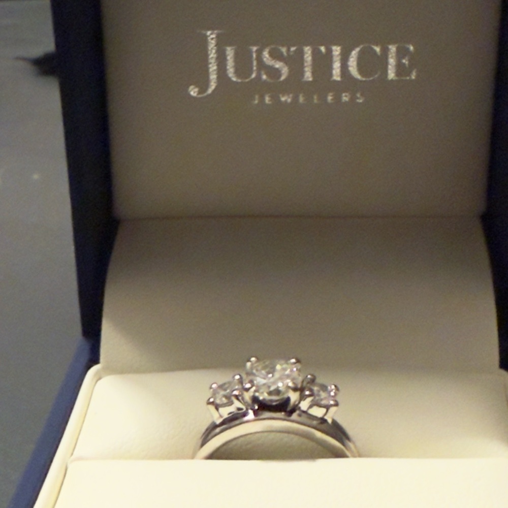 Diamond Wedding Set
14k White Gold• Princess Cut• 3 stone - Picture 3 of 15